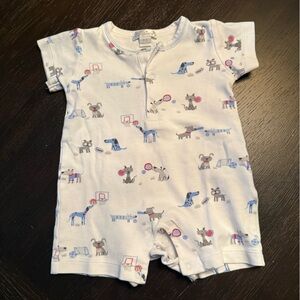 kissy kissy dogs playing basketball boys short sleeve one all size 0-3 months